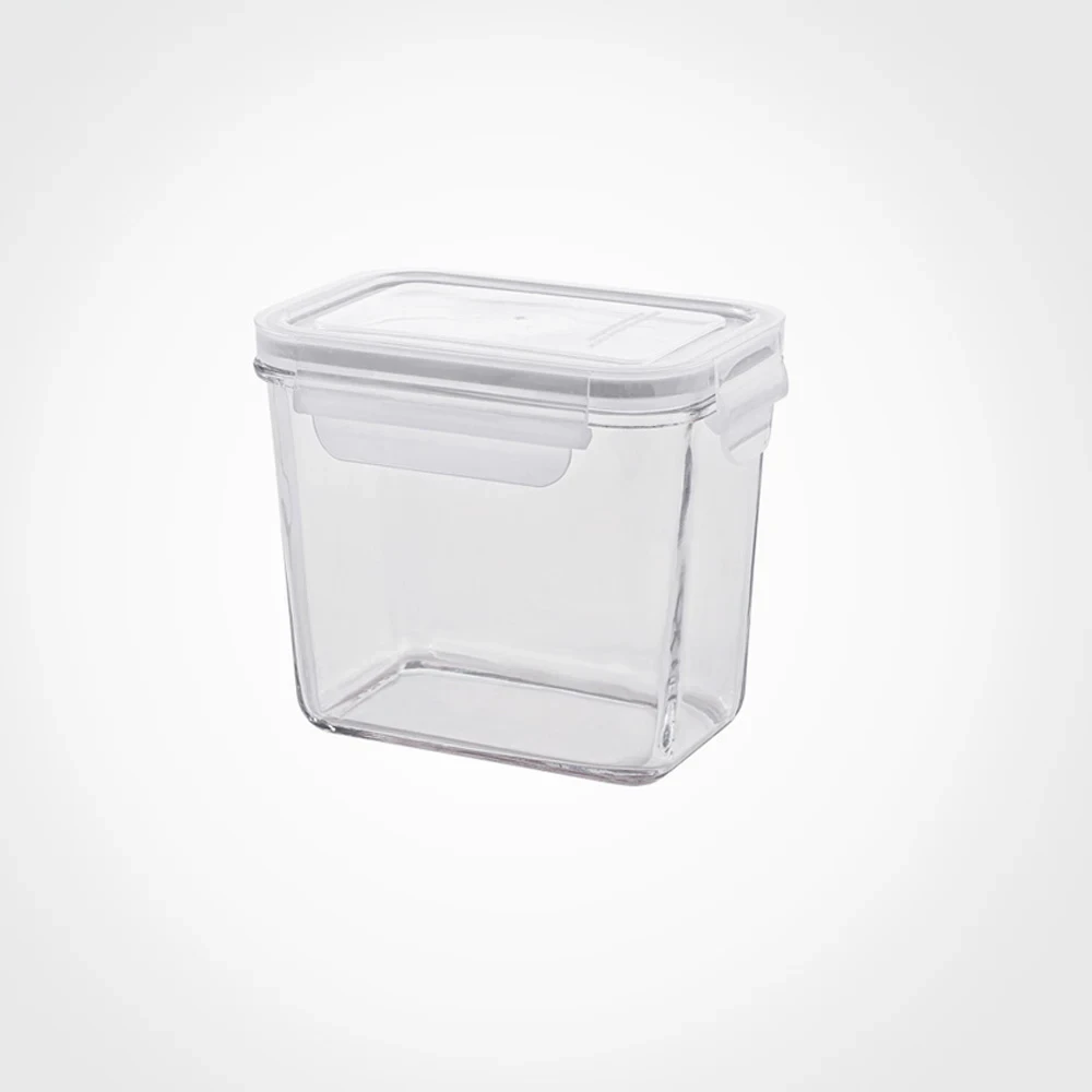ظرف شیشه ای مستطیل دربدار لیمون 920 میلی لیتر