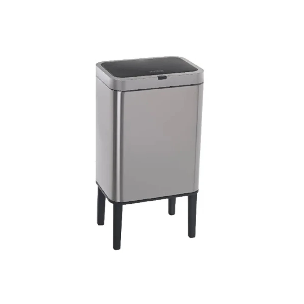 سطل زباله 9 لیتری باسنسور پایه دار استیل اچ تی ان هوم مدل HTD092