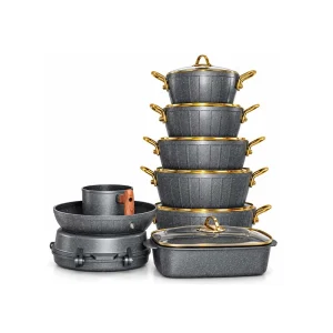 سرویس قابلمه 24 پارچه گرند الویس گرانیت مدل فورج مارک